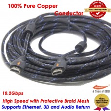 Yellow-Price Braided HDMI Cable, 30FT Category 2(Full 1080P Capable)(Compatible with Xbox 360 PS3) Nylon Jacket Filters